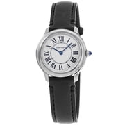 Cartier Ronde Must De Cartier Silver Dial Leather Strap Women's Watch WSRN0030