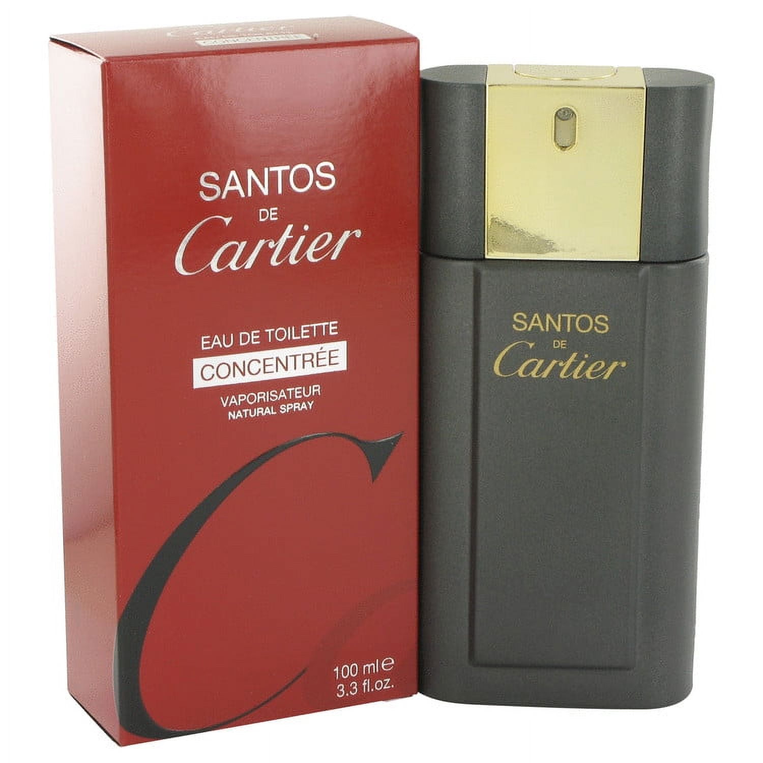 Cartier SANTOS DE CARTIER Eau De Toilette Concentree Spray for Men 3.4 oz 