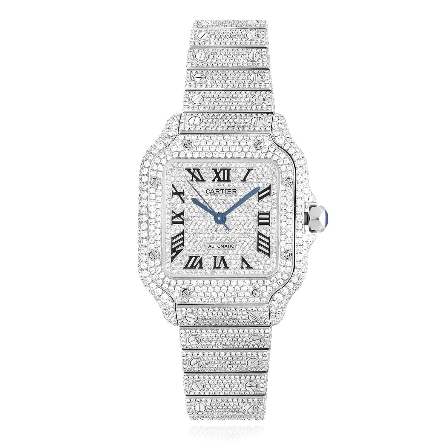 Reloj Automático Cartier Santos Esfera romana y Dominican Republic