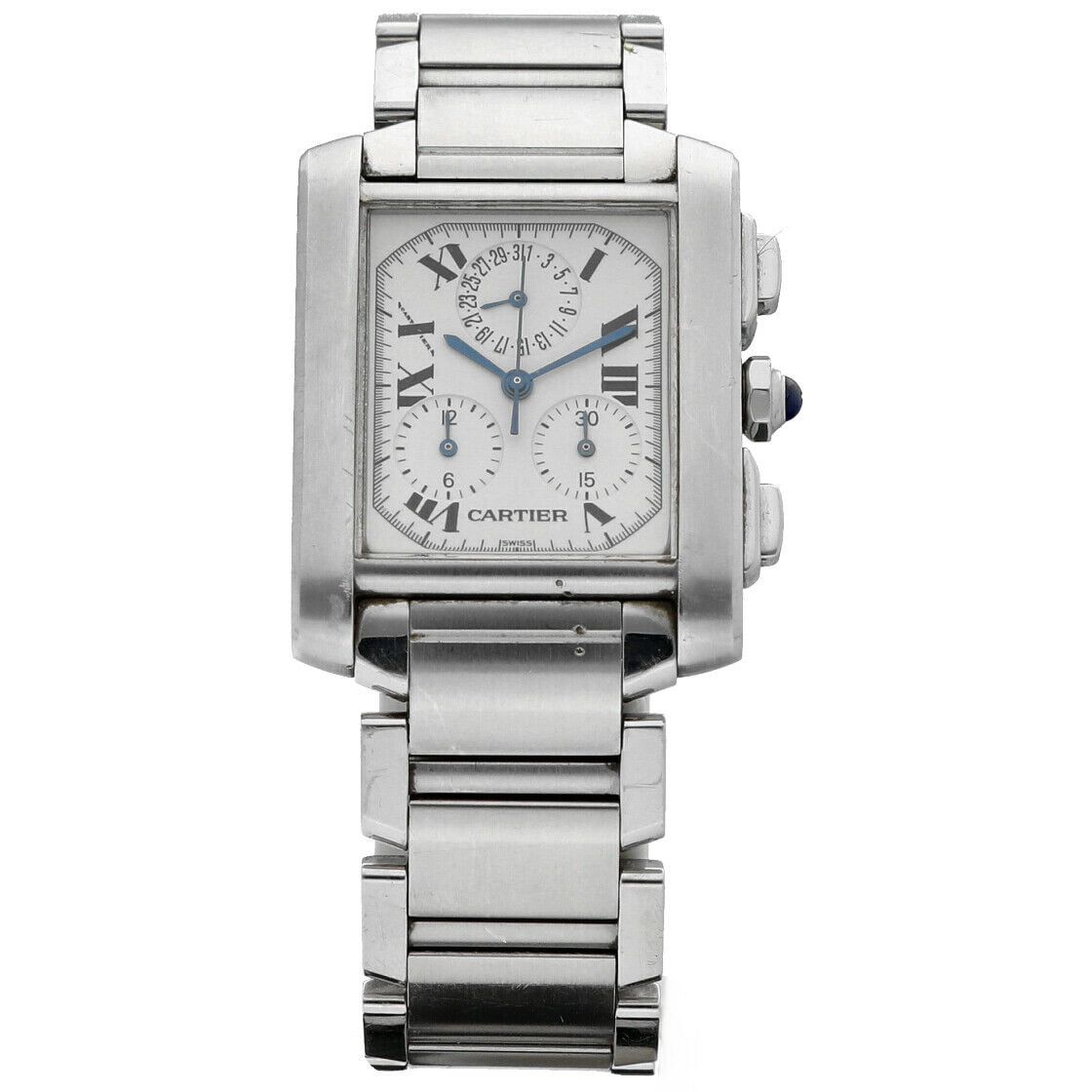 Cartier Tank Francaise 2303 Chronograph Stainless Steel Swiss