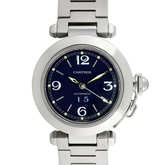 Pre-Owned Cartier Unisex Pasha 35mm Stainless Steel Wristwatch