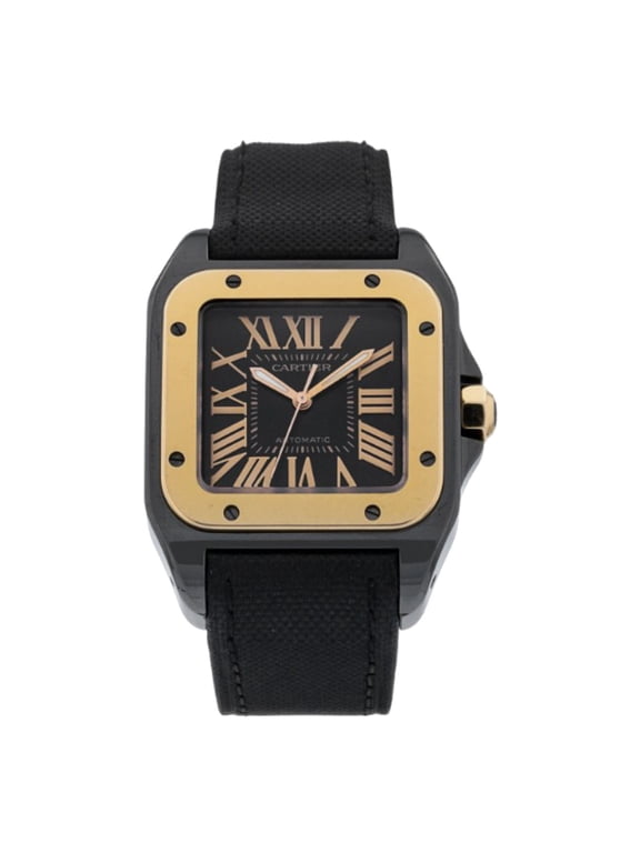 W2020007 Unisex Santos Automatic Black Dial Watch