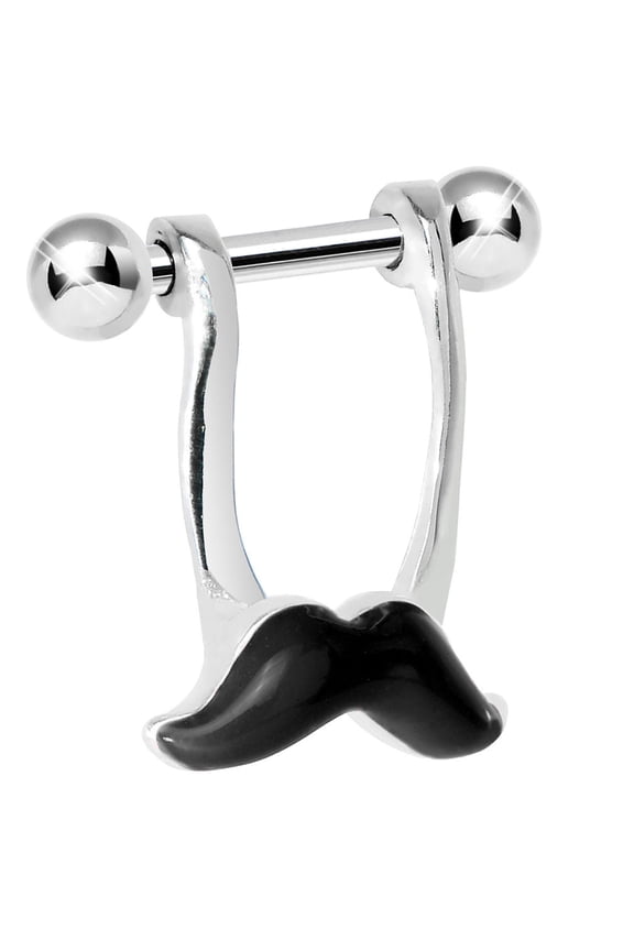 Cartilage Barbell with Mustache Dangle