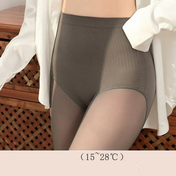 Cartilage High Waist Stewardess Grey Fake Meat-penetrating Base Skin-penetrating Pantyhose 1773656642697005