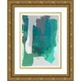 thumbnail image 1 of Cartissi 11x14 Gold Ornate Wood Framed with Double Matting Museum Art Print Titled - Bright Blue Blobs I, 1 of 4