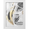 thumbnail image 1 of Cartissi 11x14 White Modern Wood Framed Museum Art Print Titled - Black White Gold II, 1 of 4