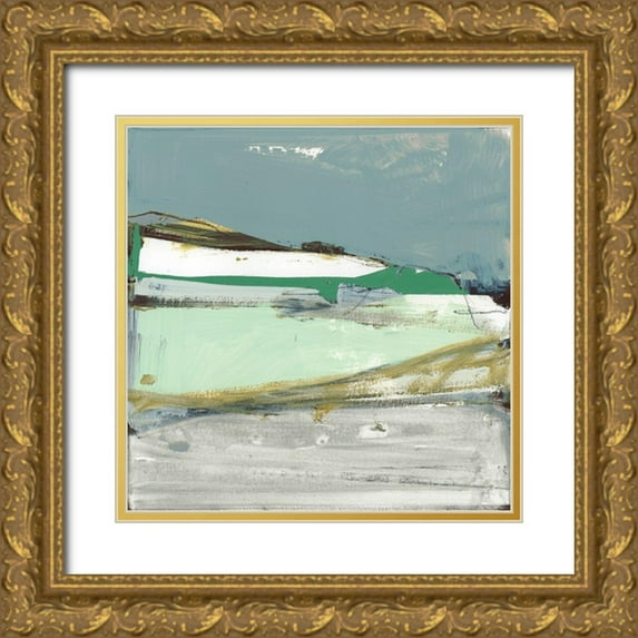 Cartissi 12x12 Gold Ornate Wood Framed with Double Matting Museum Art Print Titled - Dartmoor Blues I