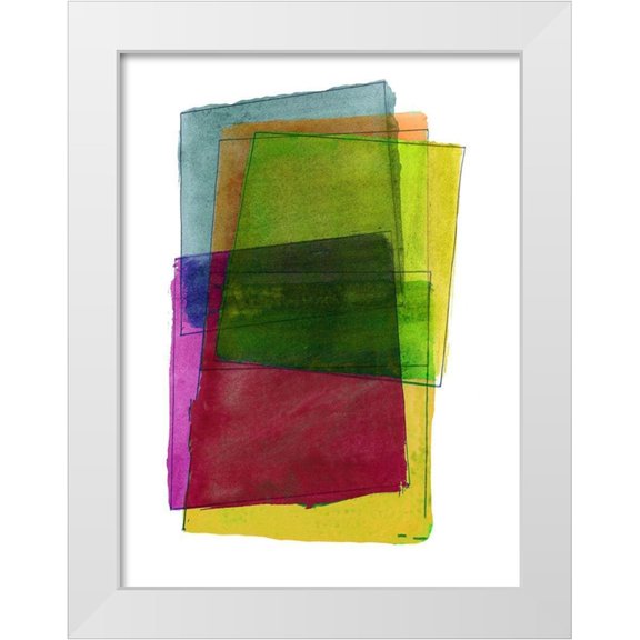 Cartissi 12x14 White Modern Wood Framed Museum Art Print Titled - Graphene VIII