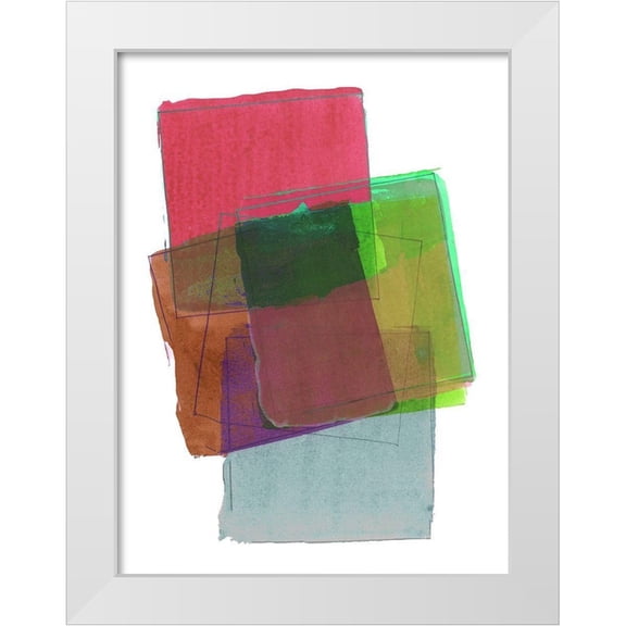 Cartissi 12x14 White Modern Wood Framed Museum Art Print Titled - Graphene VI