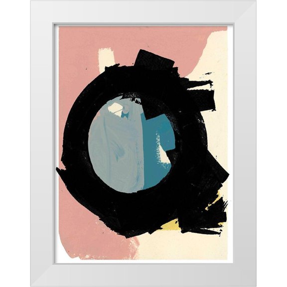Cartissi 12x14 White Modern Wood Framed Museum Art Print Titled - Zen Abstract I