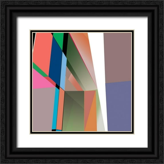 Cartissi 15x15 Black Ornate Wood Framed with Double Matting Museum Art Print Titled - LTower23 6 Brights