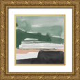 thumbnail image 1 of Cartissi  15x15 Gold Ornate Wood Framed with Double Matting Museum Art Print Titled - Notes of Green I, 1 of 4