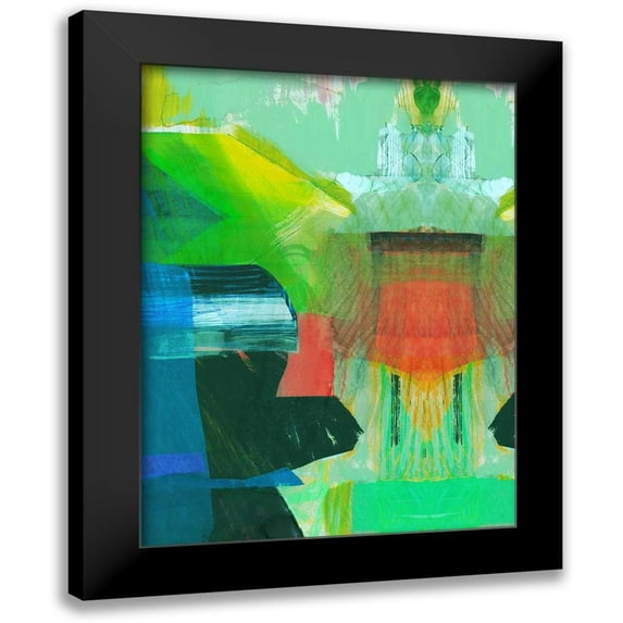 Cartissi 15x18 Black Modern Framed Museum Art Print Titled - Abstract Punch I