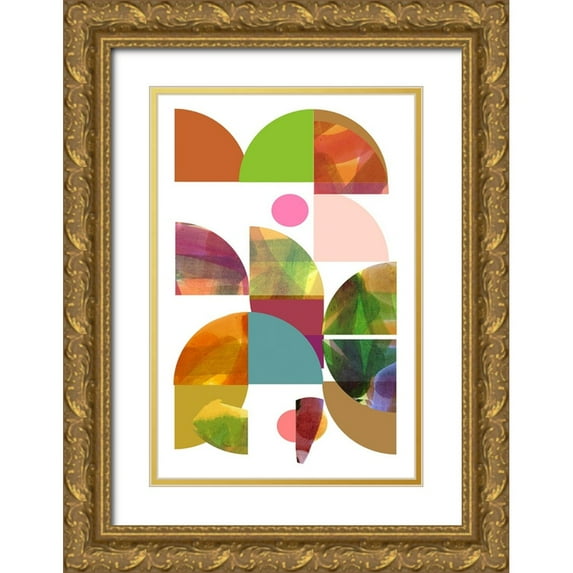 Cartissi 17x24 Gold Ornate Wood Framed with Double Matting Museum Art Print Titled - Dorset Shapes II