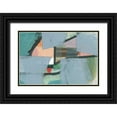 thumbnail image 1 of Cartissi 18x13 Black Ornate Wood Framed with Double Matting Museum Art Print Titled - Blueblock II, 1 of 4