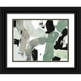 thumbnail image 1 of Cartissi 18x15 Black Ornate Wood Framed with Double Matting Museum Art Print Titled - Flowing Green III, 1 of 4