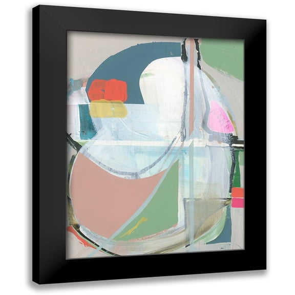 Cartissi 19x24 Black Modern Framed Museum Art Print Titled - Collage II