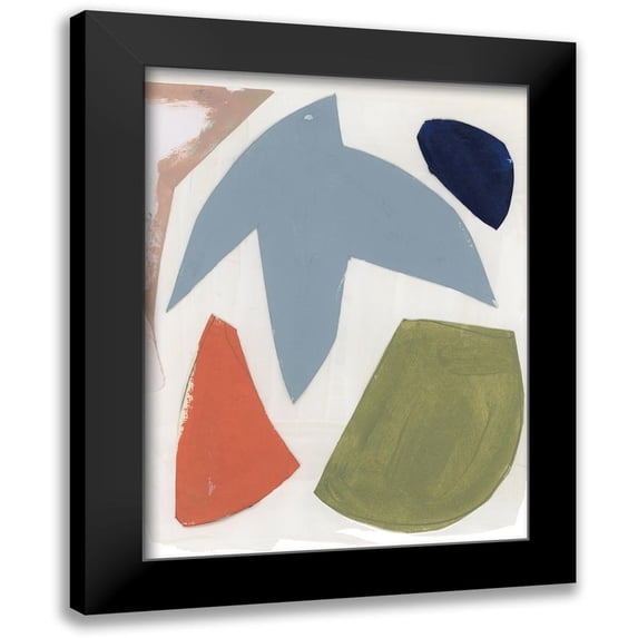 Cartissi 19x24 Black Modern Framed Museum Art Print Titled - Four Colours III