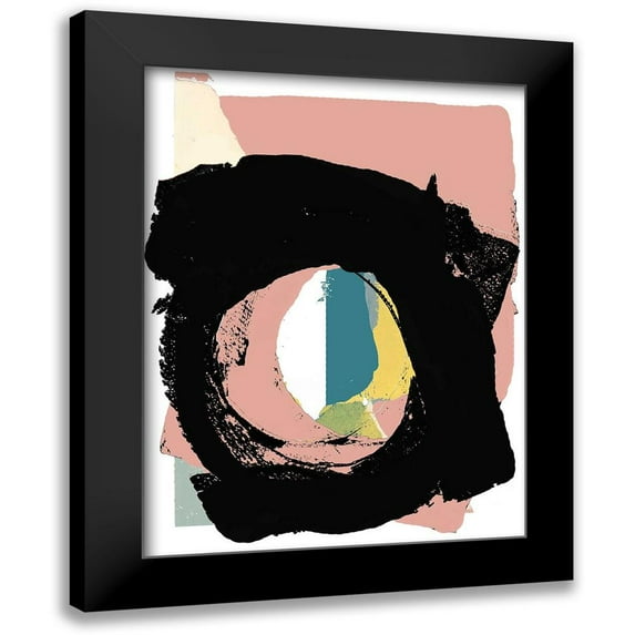 Cartissi 19x24 Black Modern Framed Museum Art Print Titled - Zen Abstract IV