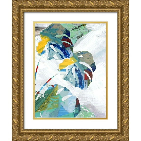 Cartissi 19x24 Gold Ornate Wood Framed with Double Matting Museum Art Print Titled - Monstera X