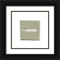 thumbnail image 1 of Cartissi   20x20 Black Ornate Wood Framed with Double Matting Museum Art Print Titled - Block Print Fish X, 1 of 4