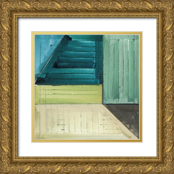 Cartissi 20x20 Gold Ornate Wood Framed with Double Matting Museum Art Print Titled - In the Suburbs II