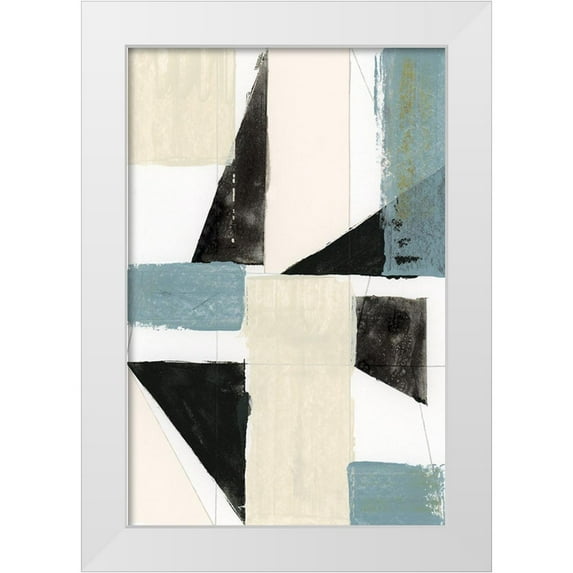 Cartissi 23x32 White Modern Wood Framed Museum Art Print Titled - Monochrome Emblem III