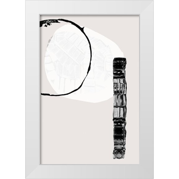 Cartissi 23x32 White Modern Wood Framed Museum Art Print Titled - Zen Shapes II