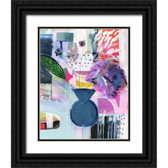 Cartissi 26x32 Black Ornate Wood Framed with Double Matting Museum Art Print Titled - Vivid Moment II