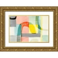 thumbnail image 1 of Cartissi  32x23 Gold Ornate Wood Framed with Double Matting Museum Art Print Titled - Rainbow Roundabout II, 1 of 4