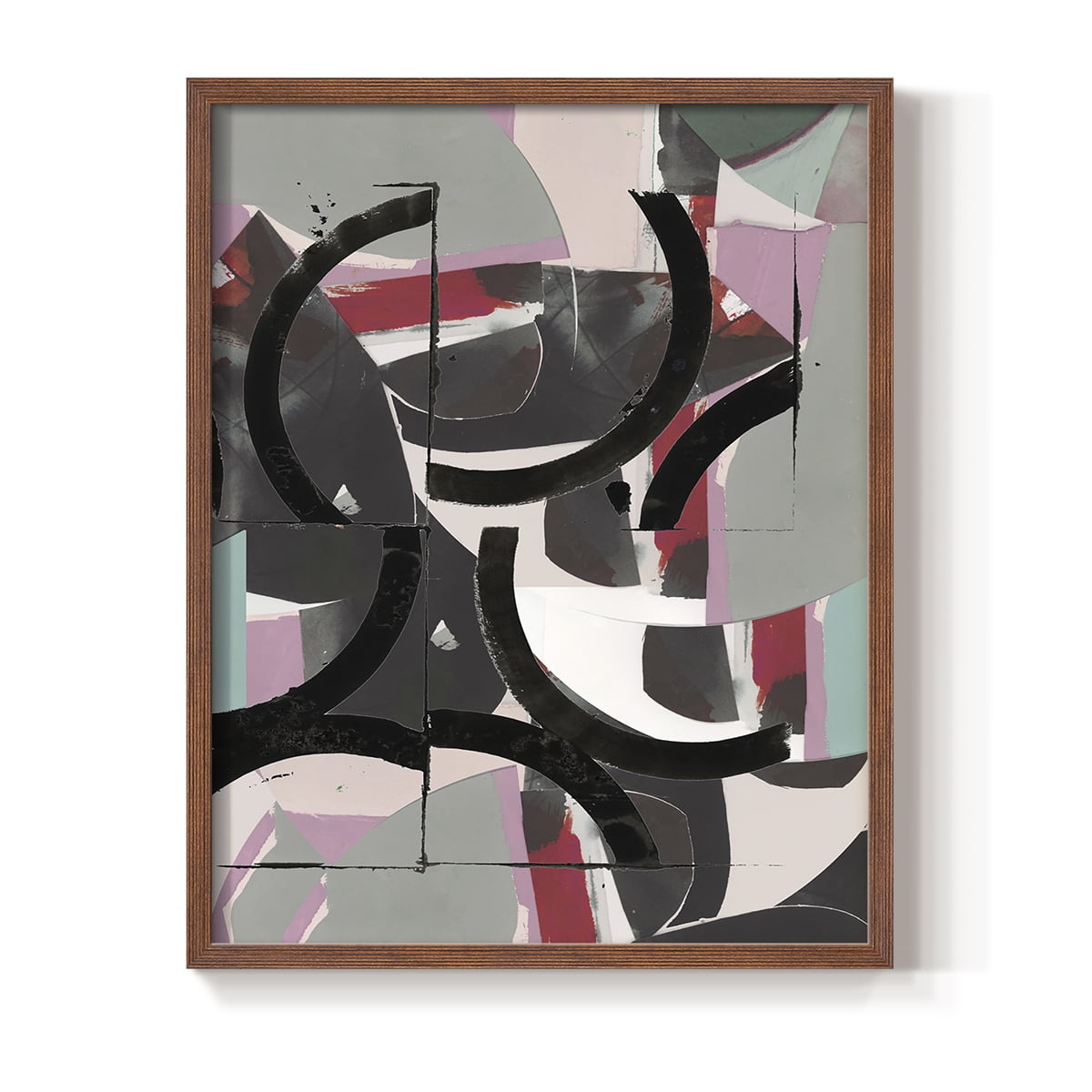 Cartissi Space II Framed Print in Brown Solid Wood Framed Print No Nail Hanging