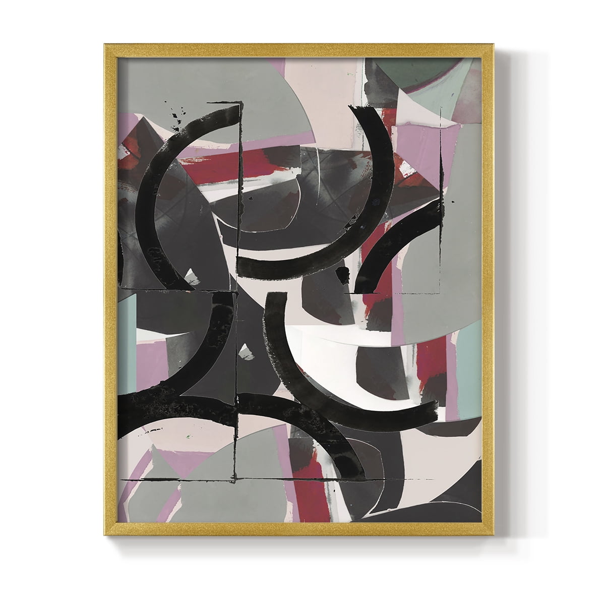 Cartissi Space II Framed Print in Gold Solid Wood Framed Print No Nail Hanging