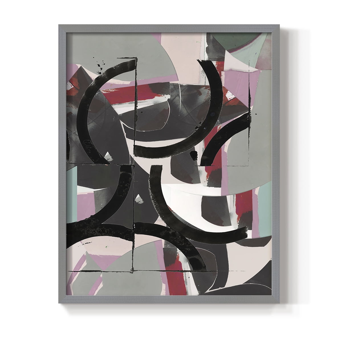 Cartissi Space II Framed Print in Gray Solid Wood Framed Print No Nail Hanging
