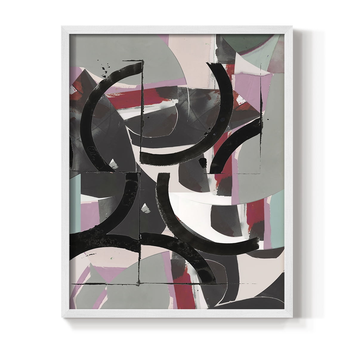 Cartissi Space II Framed Print in White Solid Wood Framed Print No Nail Hanging