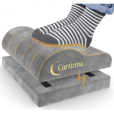 Cartizma Foam Ergonomic Footrests, Gray, 1 Count