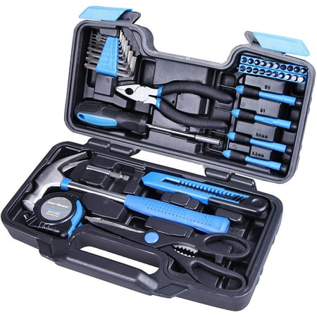 Cartman Blue 39Piece Tool Set General Household Hand Tool Kit with Storage Case
