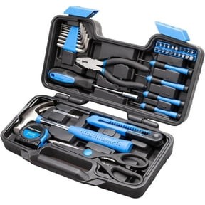 Cartman Blue 39-Piece Tool Set General Household Hand Tool Kit with Storage Case