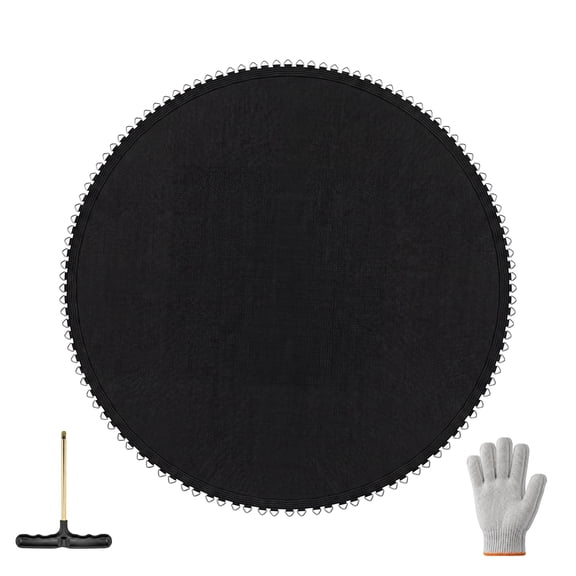 Cartman Heavy-Duty Trampoline Replacement Mat (Jumping Pad) for Round Frame - 14ft - 72 V-Rings - Fits 5.5in Springs - Polypropylene - Black