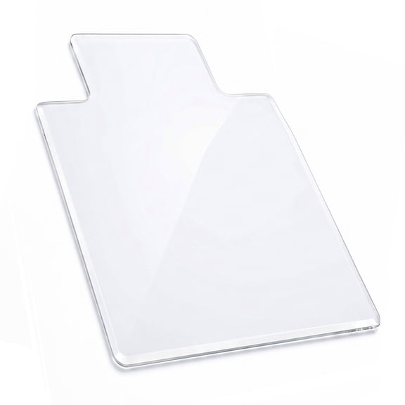 Cartman Tempered Glass Chair Mat for Carpet, 36 x 48 in - 1/5 in Thick Desk Chair Floor Protector - Smooth Easy-Glide Surface - Clear Glass Look
