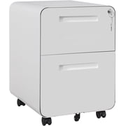 Cartman Under Desk Rolling File Cabinet with Lock   2 Drawer Mobile Metal Filing Cabinet   Fully Assembled for Letter/Legal/A4   Home Office
