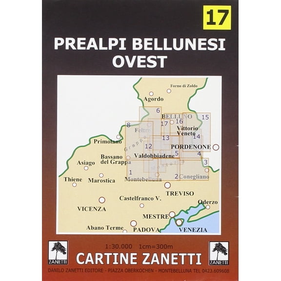 Cartograph Prealpi Bellunesi Ovest 1:30.000 (Paperback)