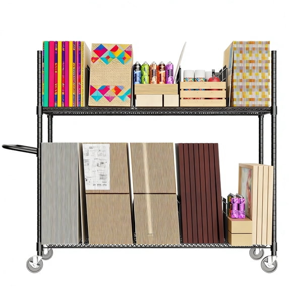 Carton Stand Heavy Duty 1200 lb – Rolling Cardboard Cart with Adjustable Dividers , Lockable Wheels, Industrial Wire Frame for Commercial & Retail Use
