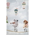 thumbnail image 1 of Cartonn Animals Balloon Kitchen Dish Towels Set of 1, Ride on A Tightrope Washable Tea Towels Dishcloths Lint-Free 18x28 Inch Fast Drying for Kitchen Restaurant Bar Clean, 1 of 6