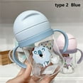 thumbnail image 1 of Cartoon 250ML Toddler and Kids Handle Feeding Cup Sippy Cups with Straw Gravity Ball Child Learning Cup BLUE TYPE 2, 1 of 8