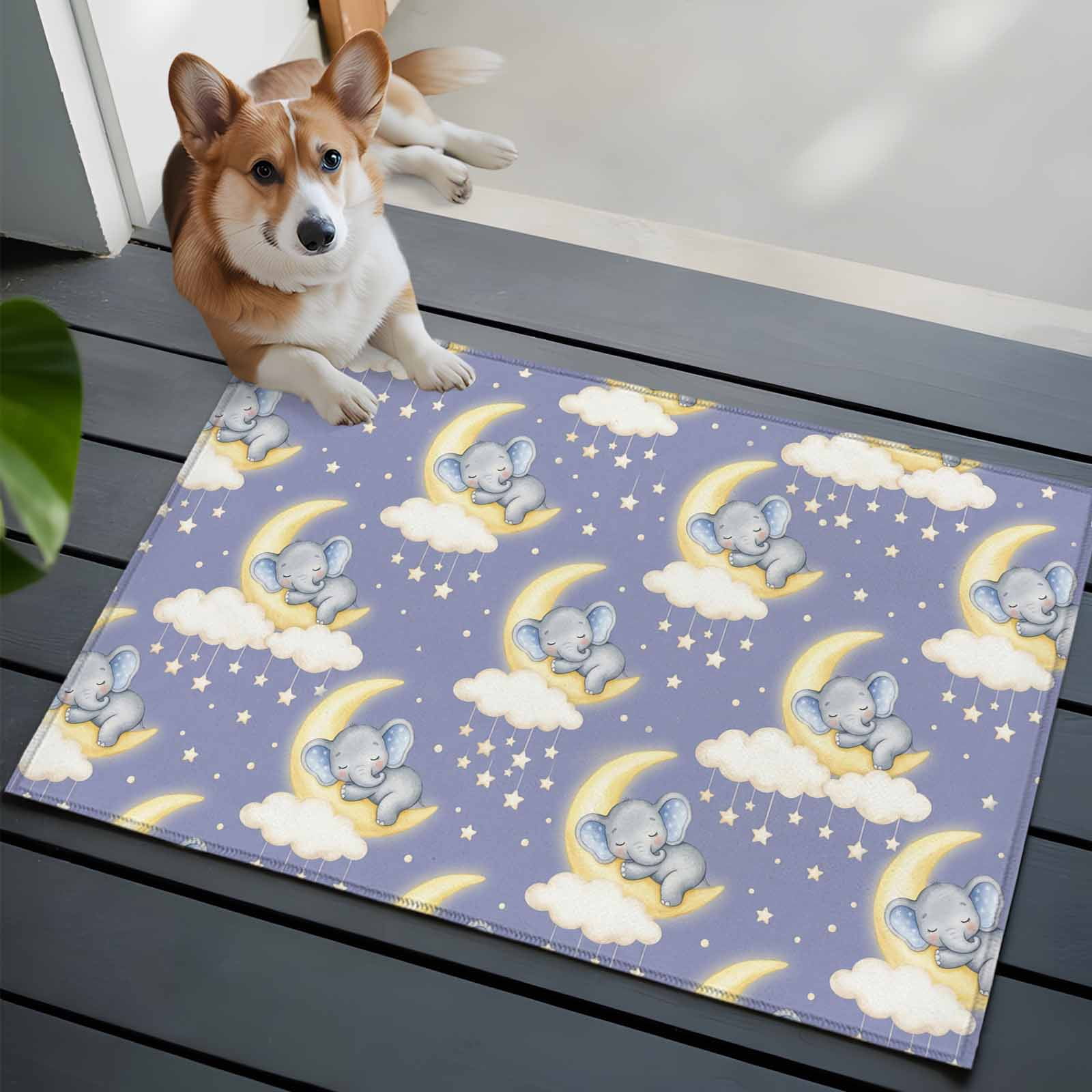 Cartoon 2x3 Area Rugs for Living Room, Dreamy Purple Cute Sleeping ...