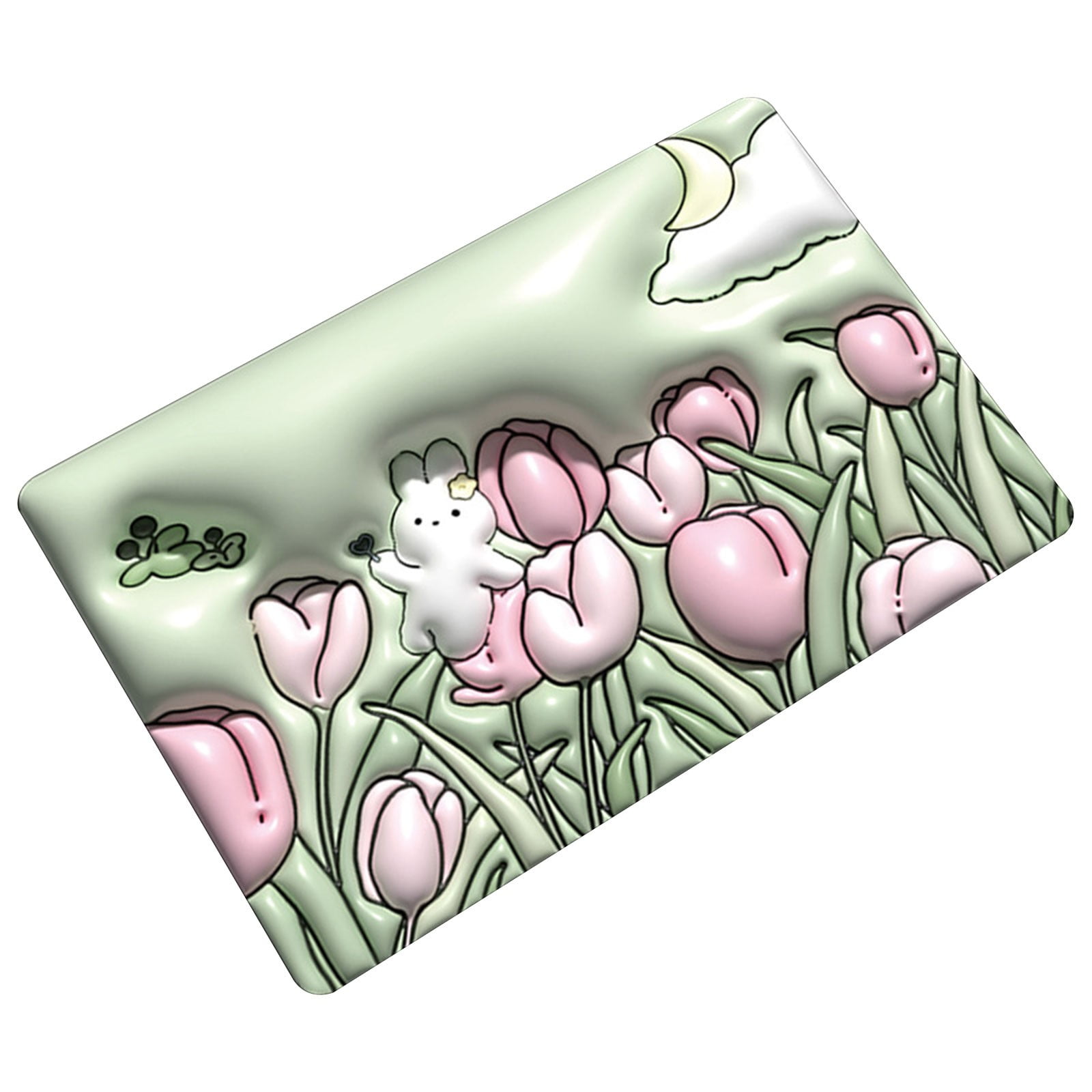 Cartoon 3D Visual Expansion Mud Style Upholstered Toilet Bathroom