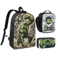 thumbnail image 1 of Cartoon 3Pcs Backpack with Oxford Cloth, Large Capacity Casual Outdoor Commuter Bag, 17", 1 of 6