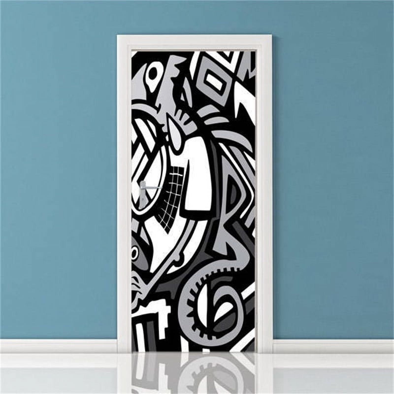 Abstract Comic Bubble Graffiti Print Door Mat