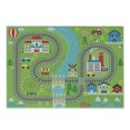 thumbnail image 1 of Cartoon Activity Cutting Board, Country Community Themed Activity Filled Town Amusement Park Farm Hospital, Decorative Tempered Glass Cutting and Serving Board, Small Size, Multicolor, by Ambesonne, 1 of 1