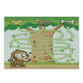 thumbnail image 1 of Cartoon Activity Cutting Board, Curious Monkey Trying to Reach the Banana Maze Design Pathway Funky Forest, Decorative Tempered Glass Cutting and Serving Board, Small Size, Multicolor, by Ambesonne, 1 of 1